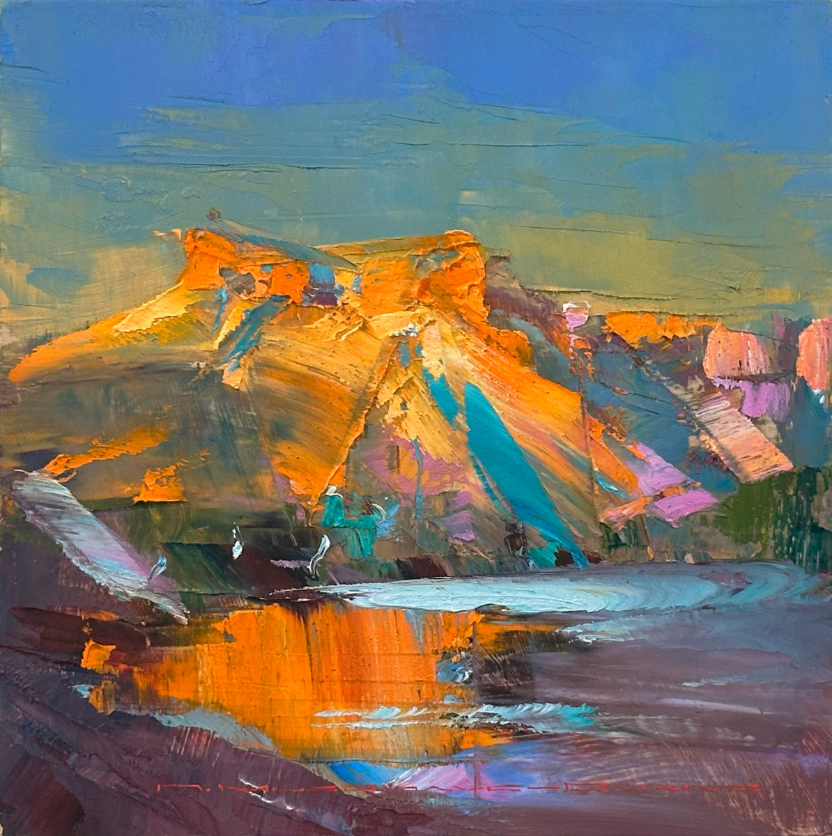 First Light, Chambers Gorge - Flinders Ranges – Richard Musgrave-Evans Art
