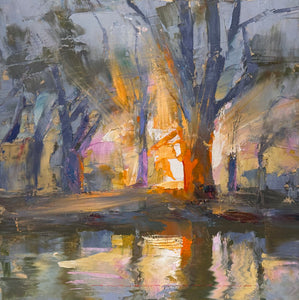 Misty Morning Light on the River