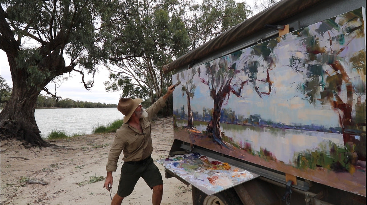 Large Gums on the Murray River Richard MusgraveEvans Art